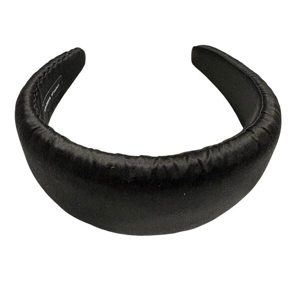 Loeffler Randall Bellamy Velvet Oversized Headband Black Plush 2” - Picture 1 of 4